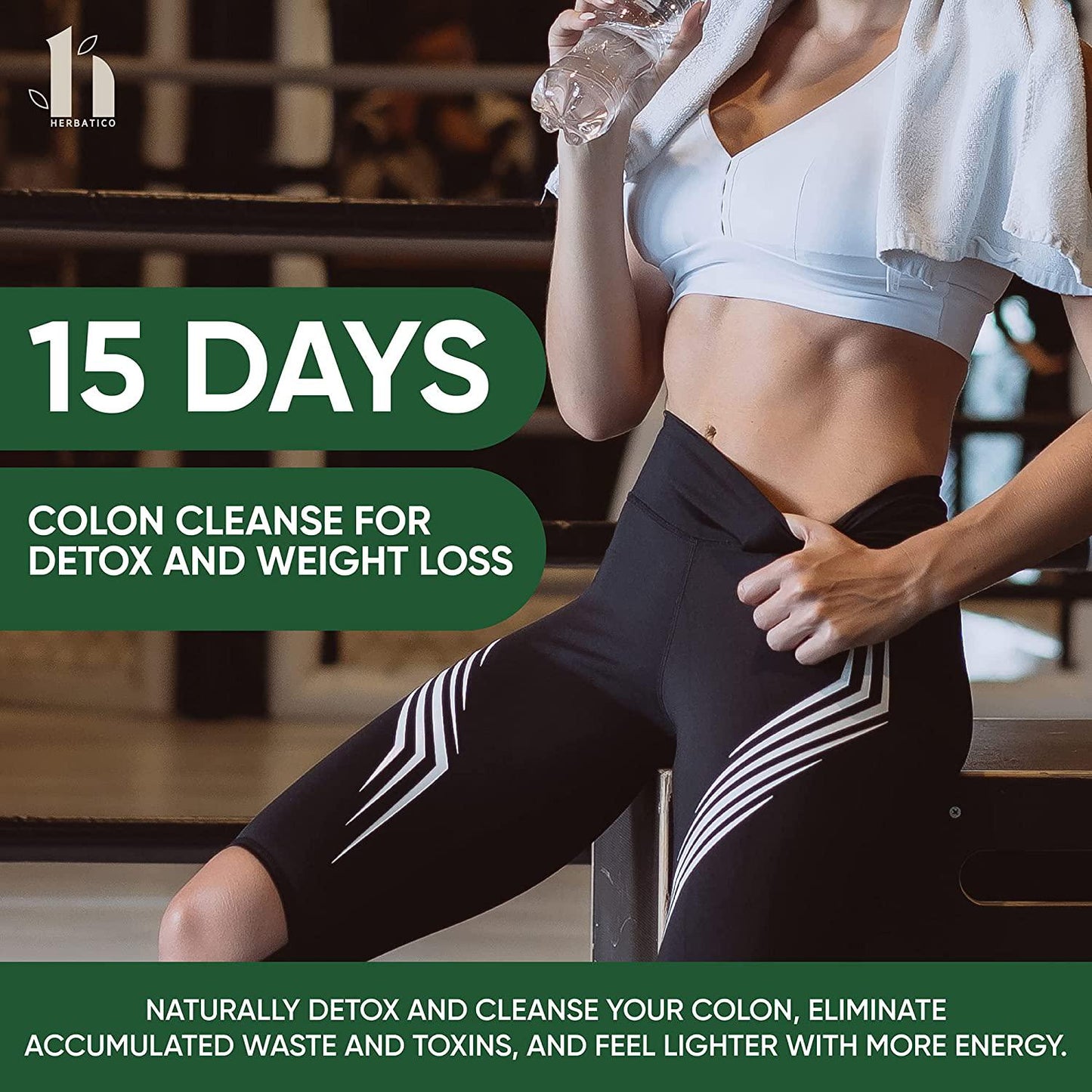 DTOX Colon Cleanse, Detox and Weight Loss Support Organic Supplement - Super Colon Cleanser with Psyllium Husk. Herbal and Natural Laxative for Constipation Relief and Bloating. 60 Capsules