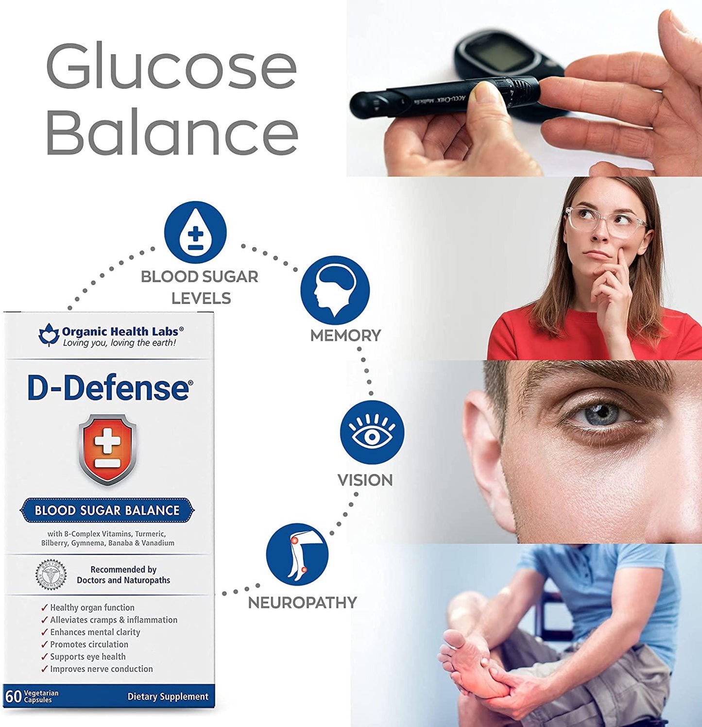 D-Defense Sugar Balance - 60 Veggie Capsules