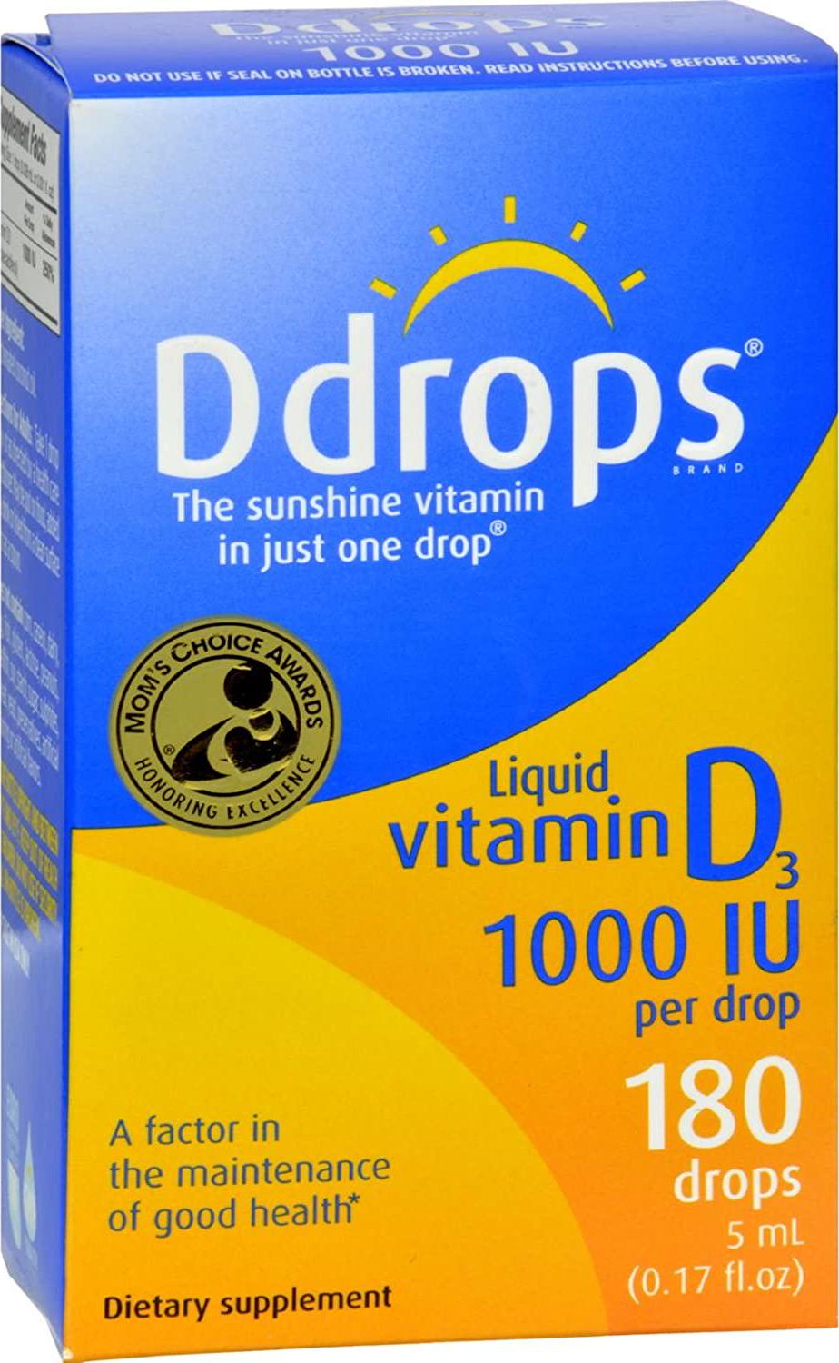 D Drops Liquid Vitamin D3 - 1000 IU - 0.17 fl oz
