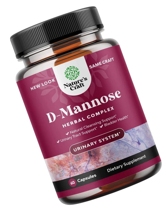 D Mannose with Cranberry Extract Capsules - D Mannose Capsules for Kidney Cleanse Liver Support and Urinary Tract Health for Women - D-Mannose 1000mg Capsules with Hibiscus and Dandelion 60 Count