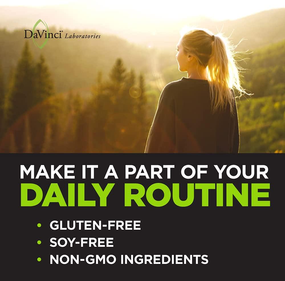 DaVinci Laboratories Hair Skin and Nails, Supplement for Hair Growth and Thickness, Biotin, Zinc, Hyaluronic Acid, MSM, Collagen, 60 Capsules