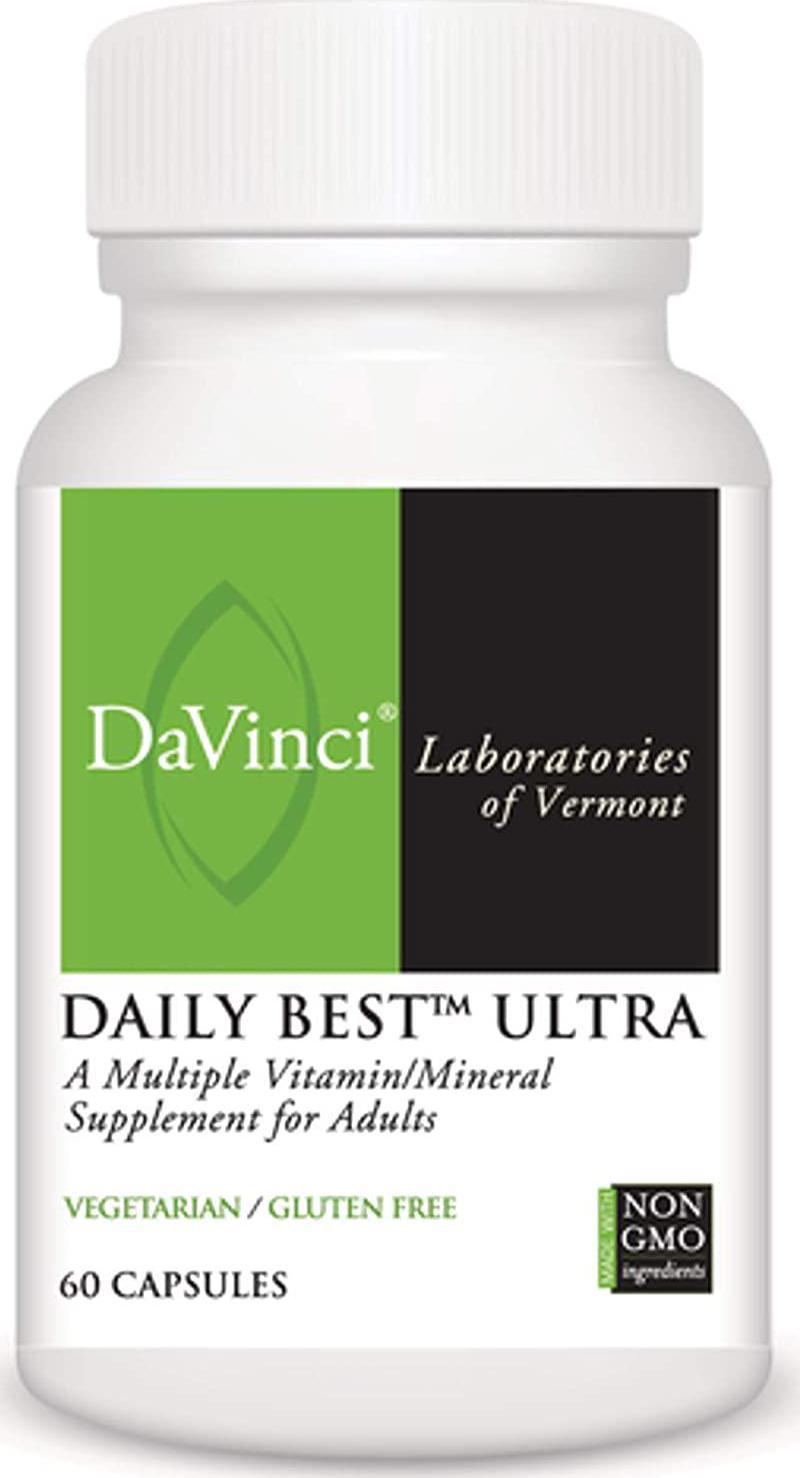 DaVinci Laboratories – Daily Best Ultra, Adult One-a-Day Vegetarian, Multivitamin Multimineral with CoQ10, Lutein and Zeaxanthin, Vitamin D3, Folate, Biotin, Boron, B Complex Vitamins, 60 Capsules