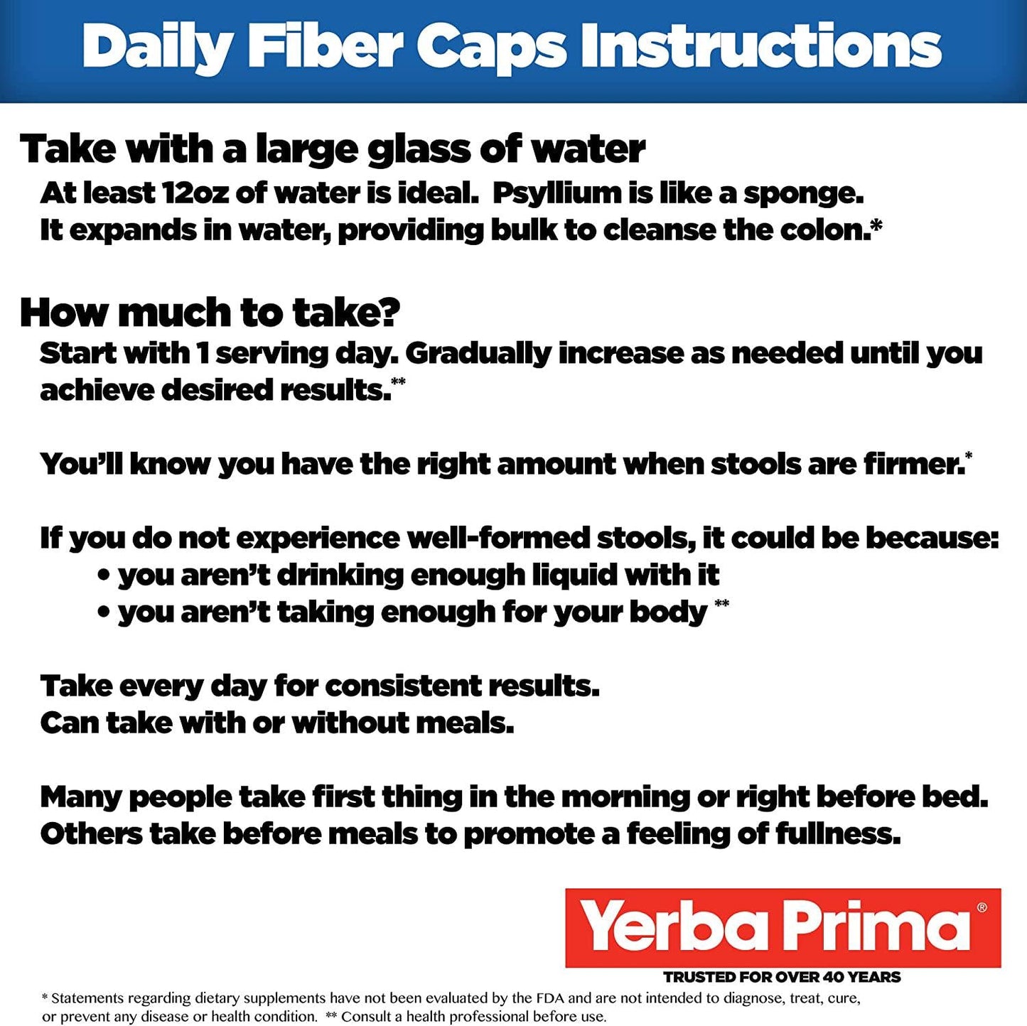 Daily Fiber Formula - 180 caps (Pack of 2) - Soluble and Insoluble Dietary Fiber Supplement - Colon Cleanse - Gut Health - Vegan, Non-GMO, Gluten-Free