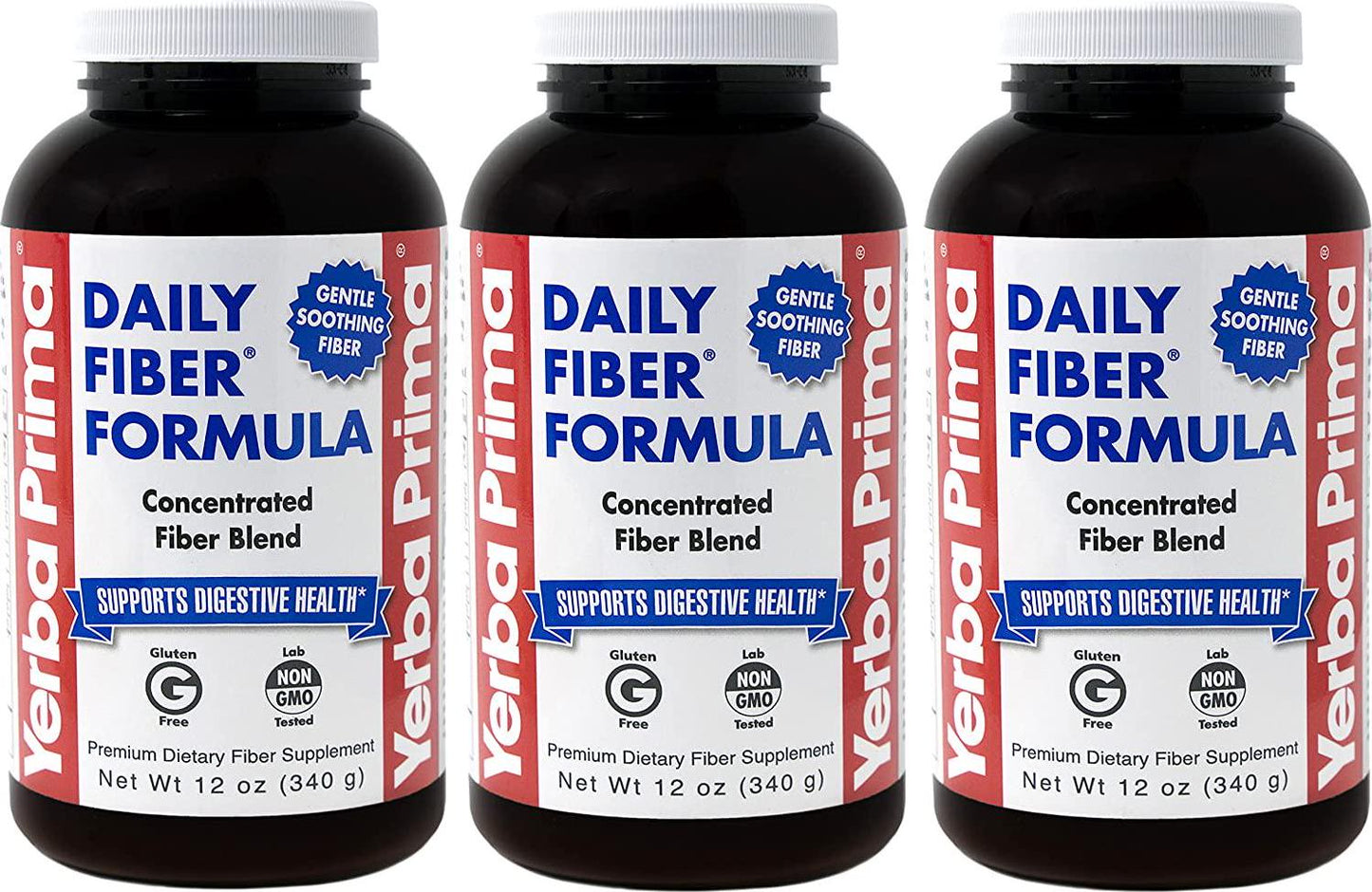 Daily Fiber Formula Regular Powder - 12 oz (Pack of 3)