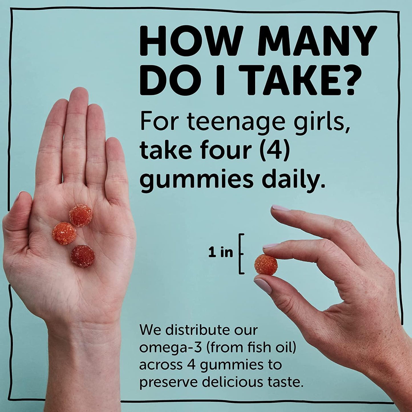 Daily Gummy Vitamin Teen Girl Complete: Vitamin C, Vitamin D3, Vitamin E, Omega 3, Vitamin B12, Multivitamin, Vitamin K2, Lutein Immune Support, Zeaxanthin, by SmartyPants, 120 Count (30 Day Supply)