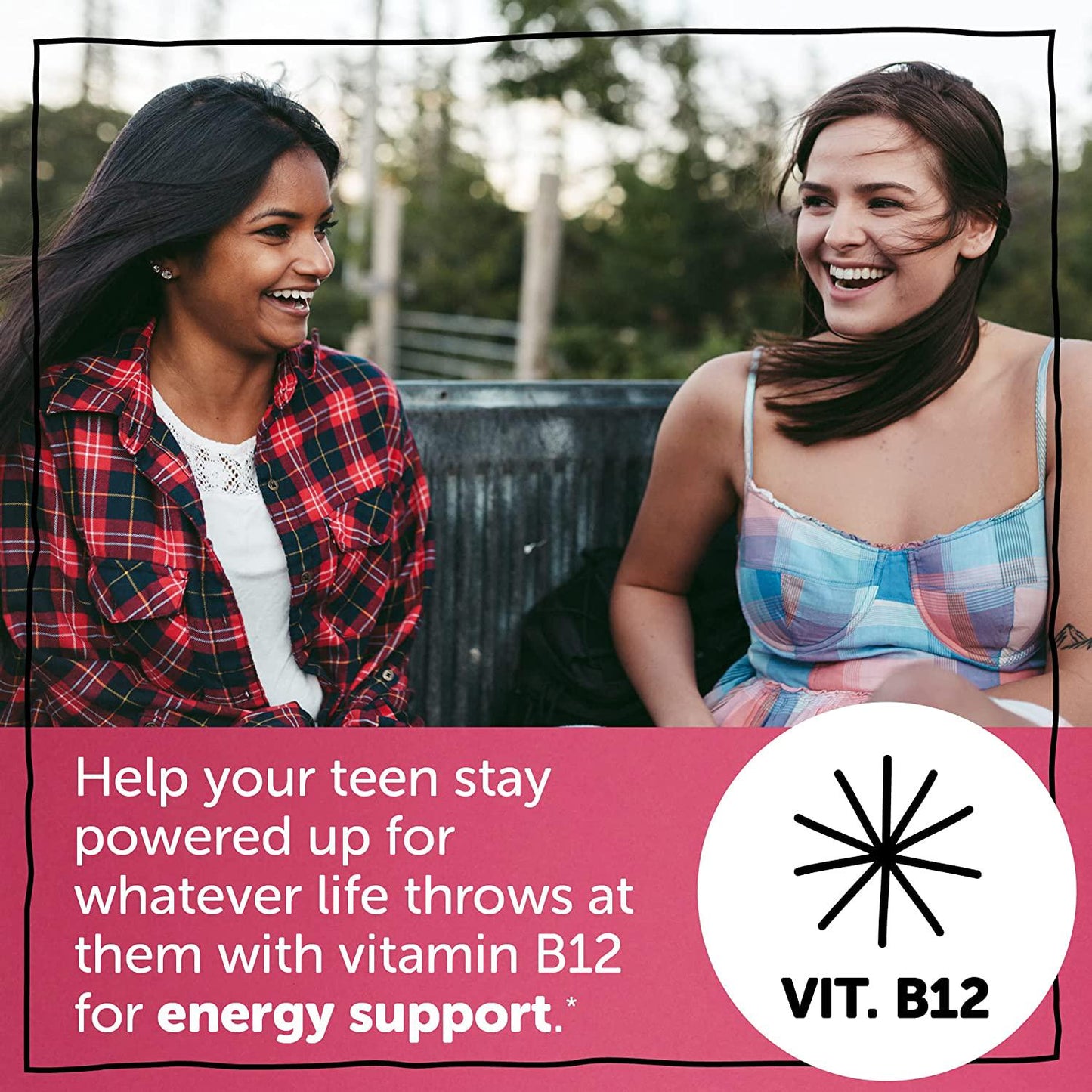 Daily Gummy Vitamin Teen Girl Complete: Vitamin C, Vitamin D3, Vitamin E, Omega 3, Vitamin B12, Multivitamin, Vitamin K2, Lutein Immune Support, Zeaxanthin, by SmartyPants, 120 Count (30 Day Supply)