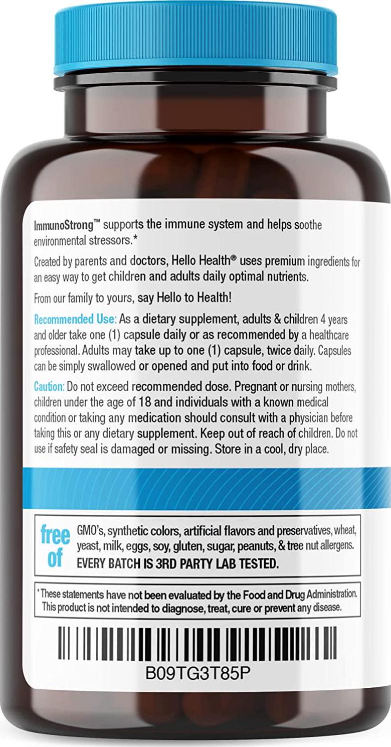 Daily Immune Support Supplement Immunostrong 10-in-1 Immune System Defense Plus Immune Booster Oregano, Olive Leaf, Anti Inflammatory Omega 3, Turmeric Curcumin and Zinc Vitamins for Adults/Kids -60 ct