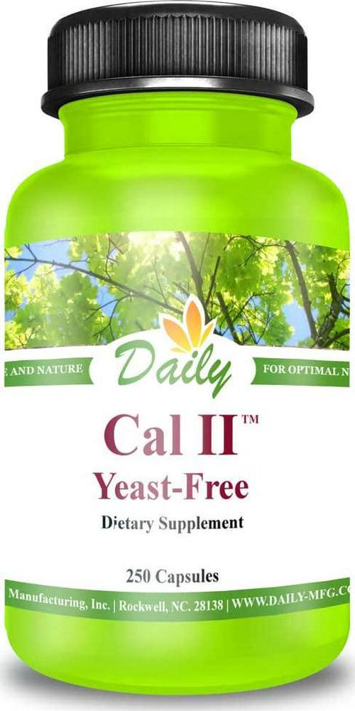 Daily Manufacturing Cal-II Yeast Free 250 Vegetarian Capsules Calcium Dietary Supplement