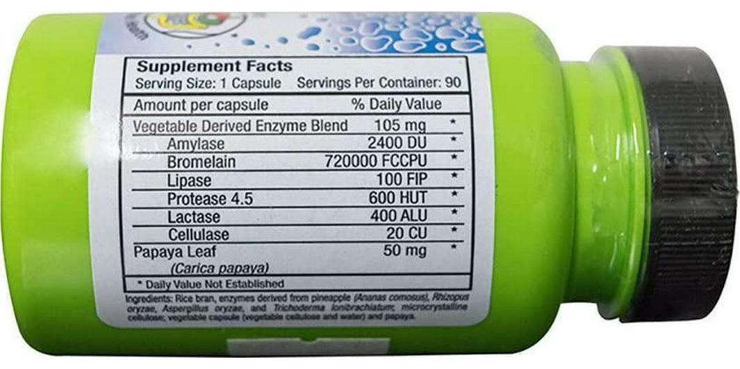 Daily Manufacturing -VegeZyme (Vegetarian Digestive Enzyme) |90 Capsules, 2 Pack