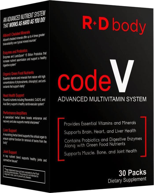 Daily Multivitamin Supplement For Women and Men - The Best Multi-Vitamin - CodeV - Ultra Potency Multimineral Vitamins A C D E K1 B1 B2 B3 B5 B6 B12 with Zinc, Biotin, Bioperine and More - 30 Packs