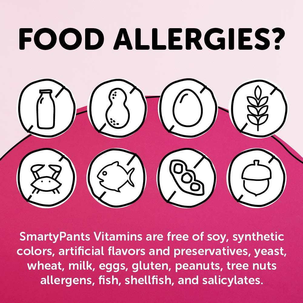 Daily Organic Gummy Women’s Multivitamin: Vitamin C, D3 and Zinc for Immunity, Biotin for Hair and Skin, Omega 3 Fish Oil, B6, Selenium, Methyl B12 by SmartyPants (180 Count, 45 Day Supply)