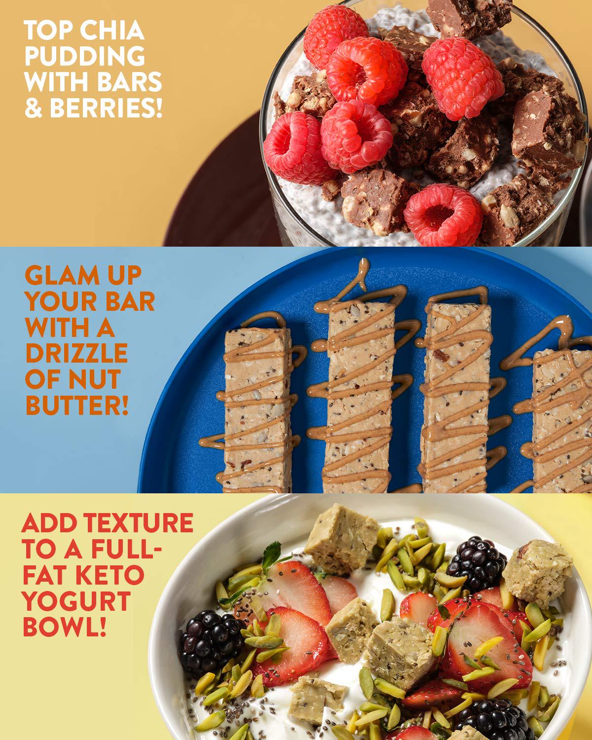 Dang Keto Bar | 3 Flavor Variety | 12 Pack | Keto Certified, Vegan, Low Carb, Low Sugar, Plant Based, Non GMO, Gluten Free Snacks | 4-5g Net Carbs, 9g Protein, No Added Sugars