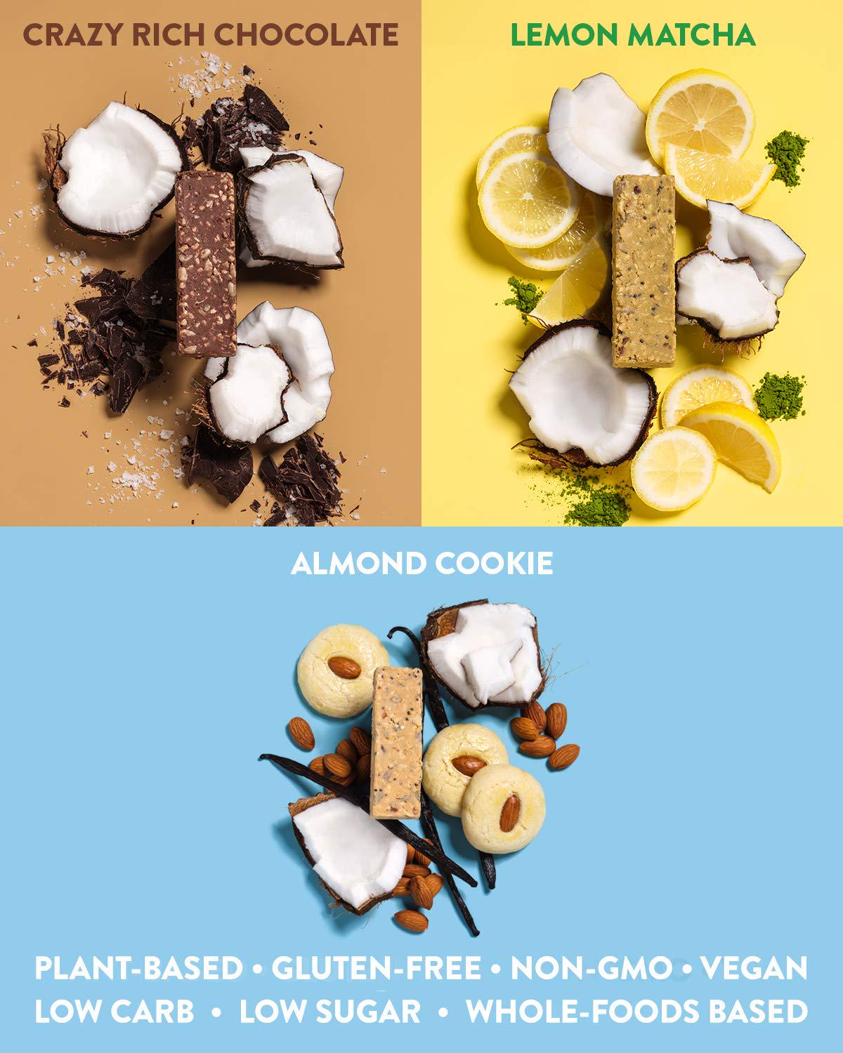 Dang Keto Bar | 3 Flavor Variety | 12 Pack | Keto Certified, Vegan, Low Carb, Low Sugar, Plant Based, Non GMO, Gluten Free Snacks | 4-5g Net Carbs, 9g Protein, No Added Sugars