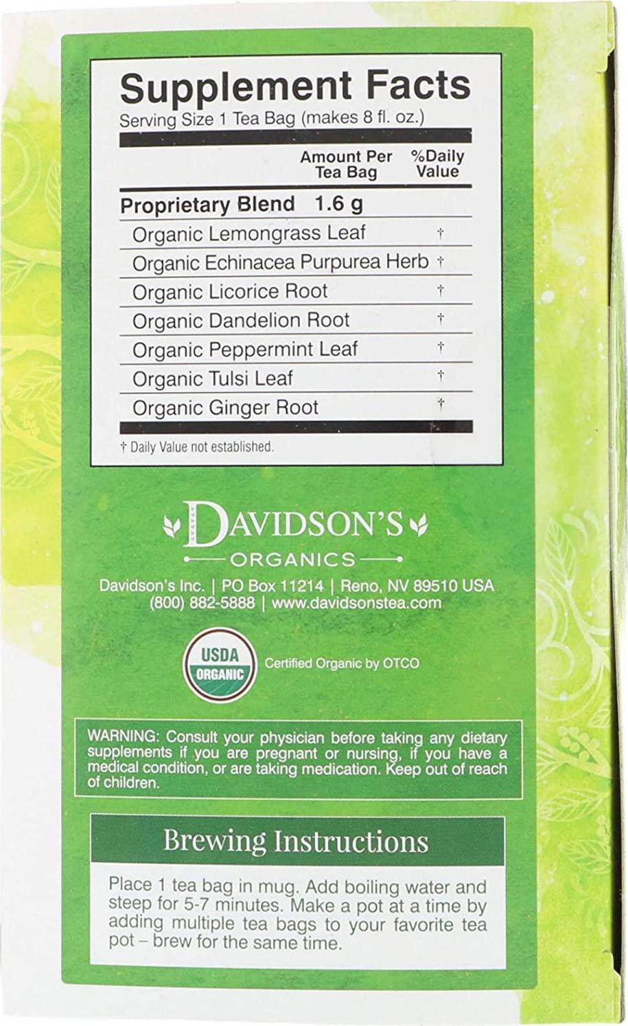 Davidson&#039;s Ayurvedic Infusions Detox Tea 25 teabags