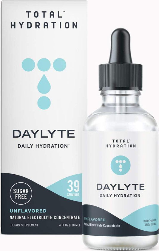 Daylyte Electrolyte Drops Hydration (Unflavored) Sugar Free Electrolyte Mineral Drops for Rehydrating and Refueling, Trace Mineral Drops Supplement with Magnesium, Calcium, Zinc and more (39 Servings)