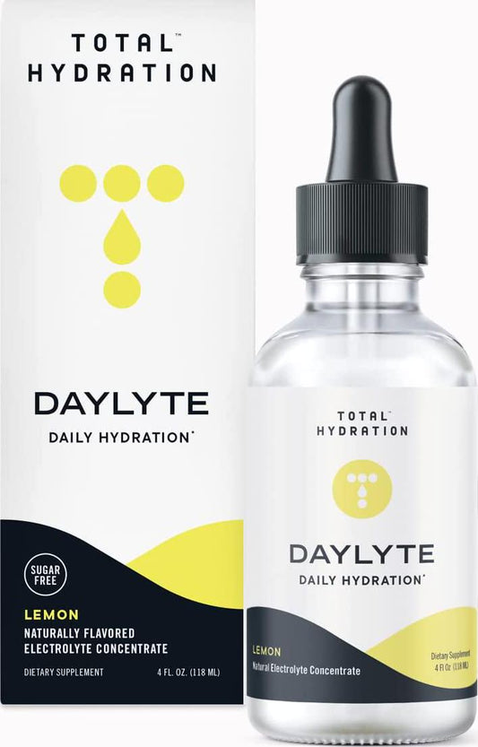 Daylyte Keto Electrolyte Drops Hydration Supplement - Keto Electrolytes | Dehydration Relief Fast for Workout, Hangover, Illness, Sweating, Travel Recovery, 4oz 39 Servings, Lemon Flavor