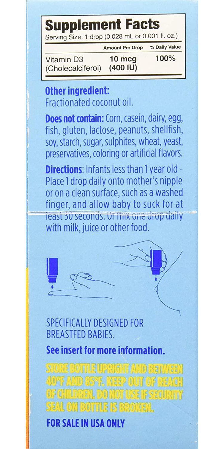 Ddrops Baby Liquid Vitamin D3 400 IU 2.50 mL (90 Drops)