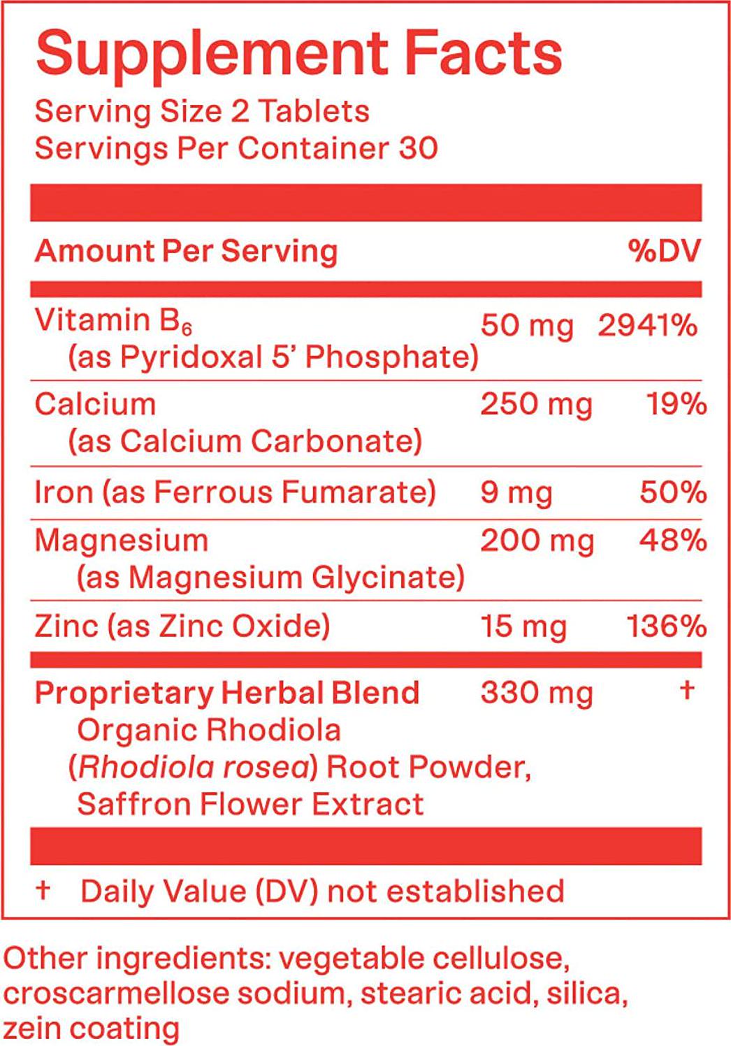 De Lune, Steady Mood, Natural Relief for PMS Mood Swings and Stress, 60 Tablets