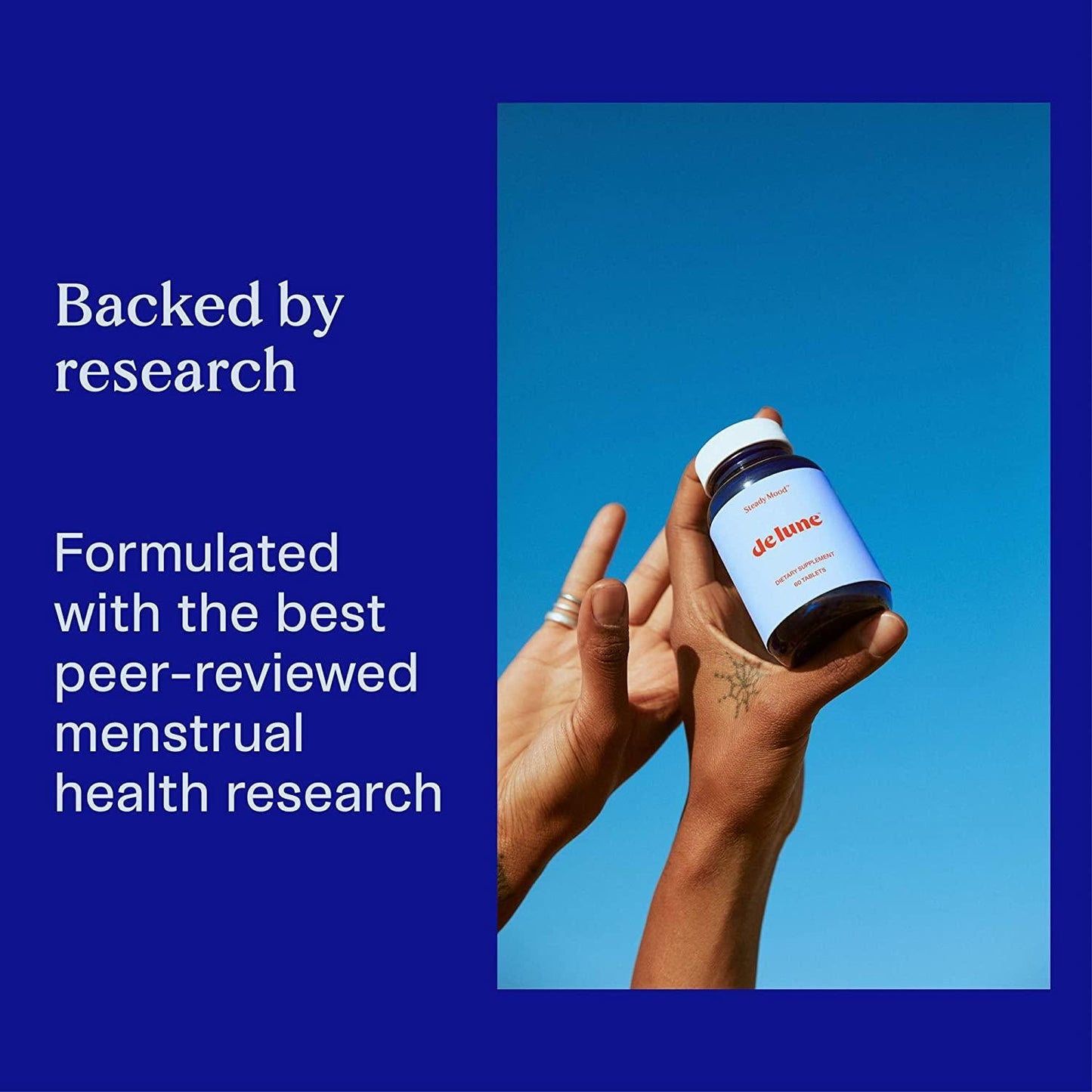 De Lune, Steady Mood, Natural Relief for PMS Mood Swings and Stress, 60 Tablets