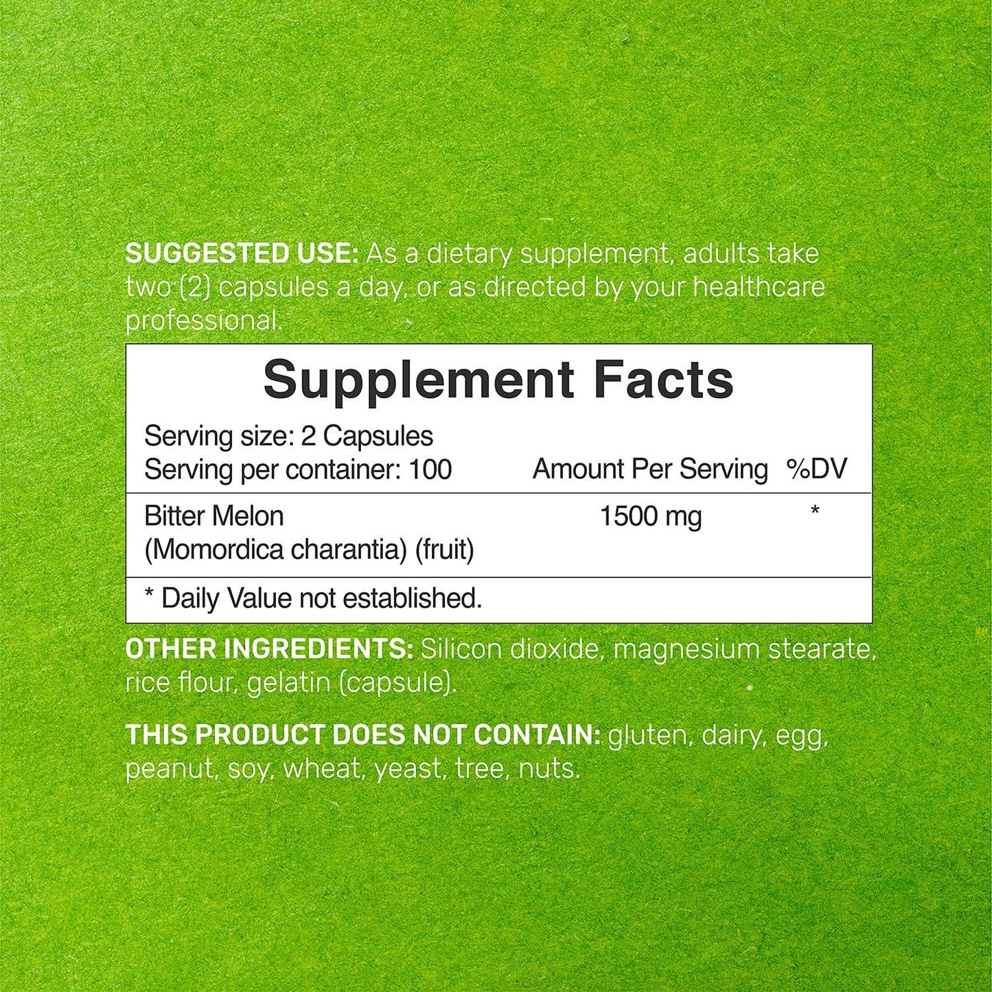 Deal Supplement Bitter Melon 750mg, 180 Capsules, Balanced Blood Sugar Level Support, Non-GMO, Made in USA (180 Caps)