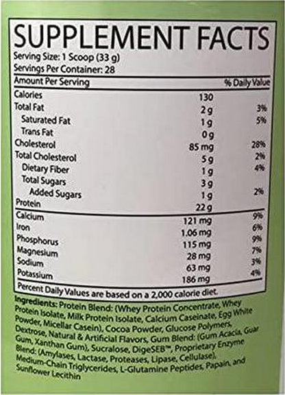 Decadent Chocolate Whey Protein Isolate and Concentrate Blend - Made in The USA - Wow, Great Tasting! Huge Benefit to Muscle Recovery! Order Today!