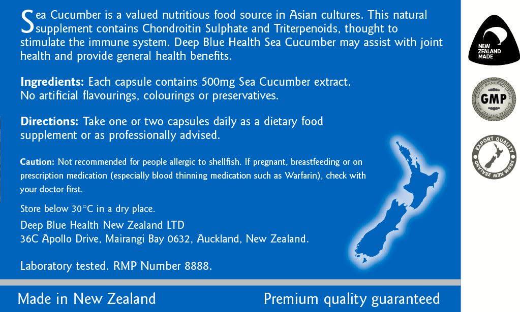 Deep Blue Health New Zealand SEA CUCUMBER 90 capsules