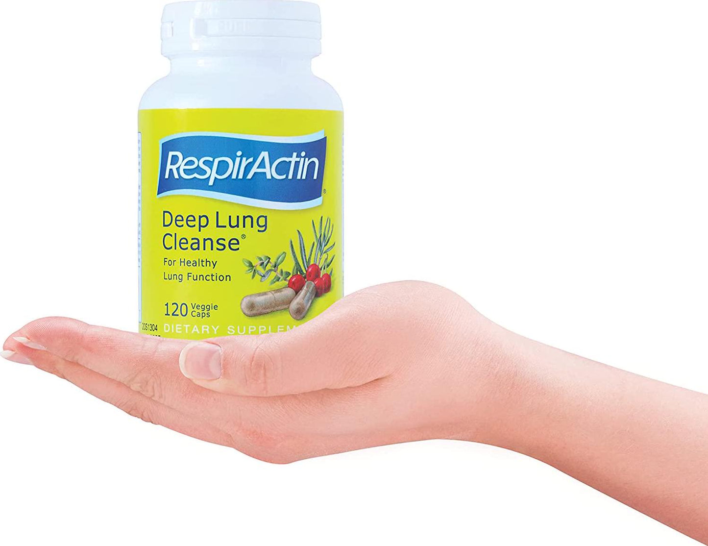 Deep Lung Cleanse Veggie Caps | RespirActin Product Family of Herbal Supplements | Respiratory System Support (120)