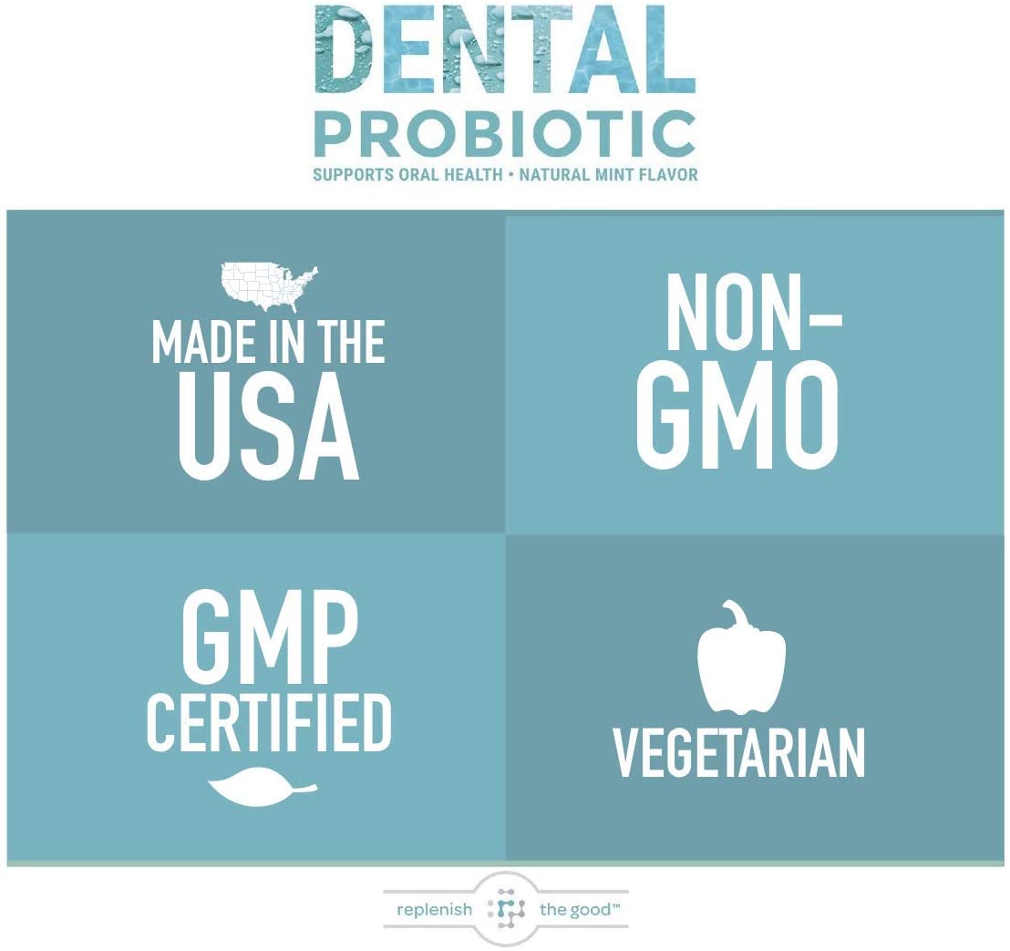 Dental Probiotic 60-Day Supply. Oral probiotics for Bad Breath, Tooth Decay, Strep Throat. Boosts Oral Health and Combats halitosis. Contains Streptococcus salivarius BLIS K12 and BLIS M18.