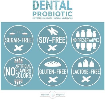 Dental Probiotic 60-Day Supply. Oral probiotics for Bad Breath, Tooth Decay, Strep Throat. Boosts Oral Health and Combats halitosis. Contains Streptococcus salivarius BLIS K12 and BLIS M18.