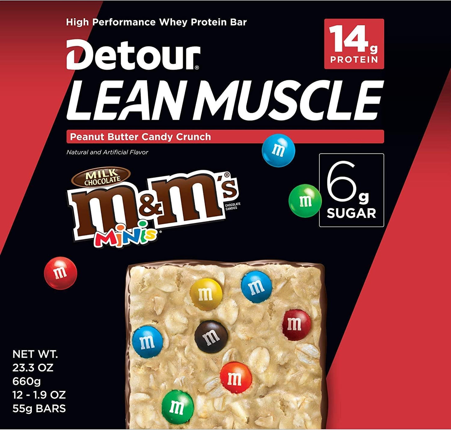 Detour Lean Muscle Candy Crunch, Peanut Butter, 1.9 Ounce