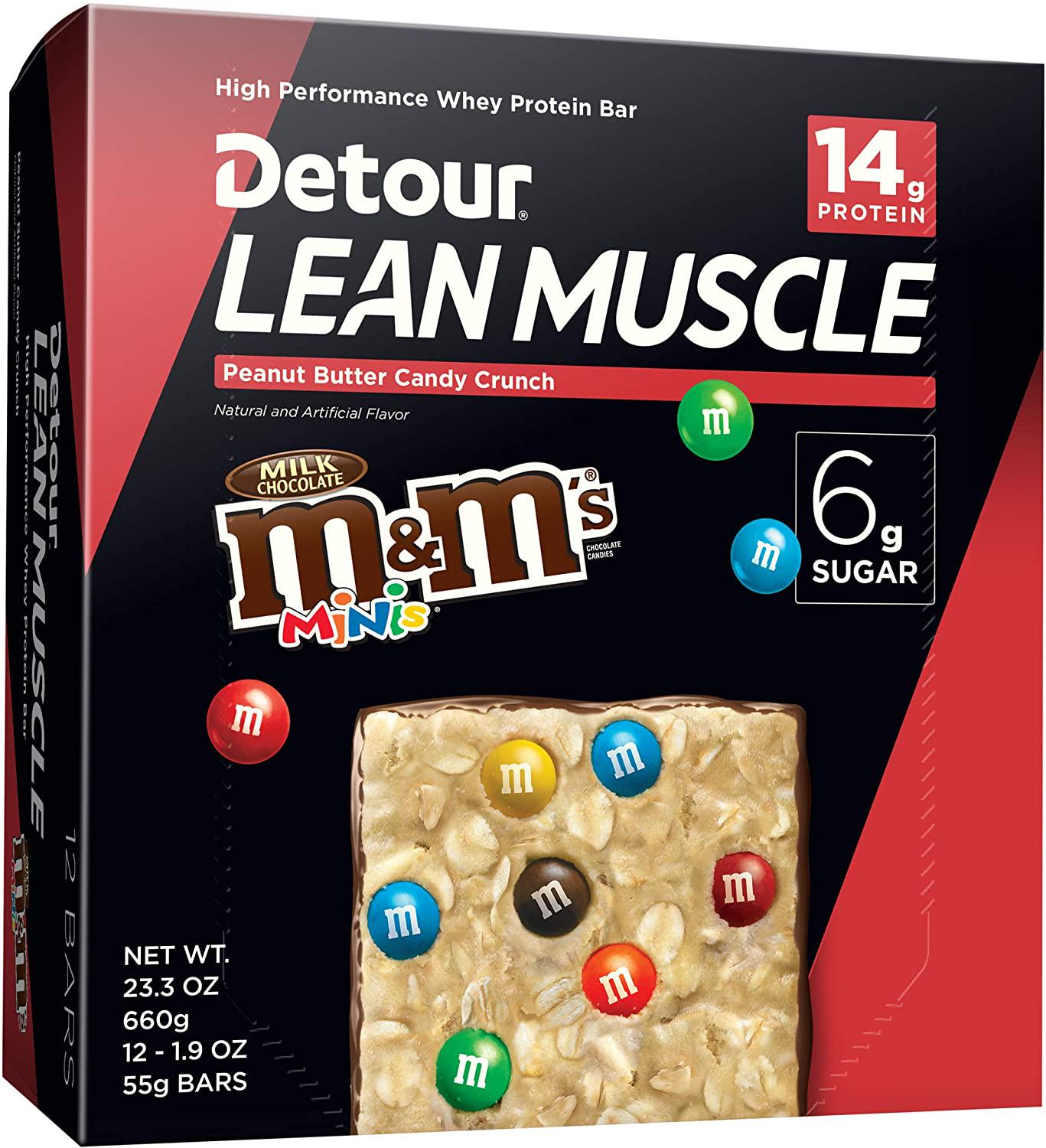 Detour Lean Muscle Candy Crunch, Peanut Butter, 1.9 Ounce