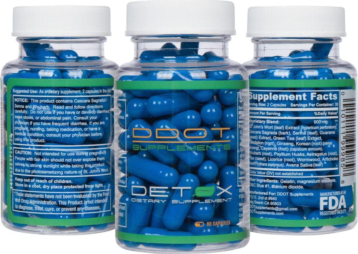 Detox, Digestive Tract Health Dietary Supplement, Full Body Cleanse, Liver Cleanse, Colon Cleanse, Kidney Cleanse, Psyllium Husk Capsules, Dandelion Root Capsules - DDOT Supplements