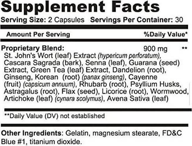 Detox, Digestive Tract Health Dietary Supplement, Full Body Cleanse, Liver Cleanse, Colon Cleanse, Kidney Cleanse, Psyllium Husk Capsules, Dandelion Root Capsules - DDOT Supplements