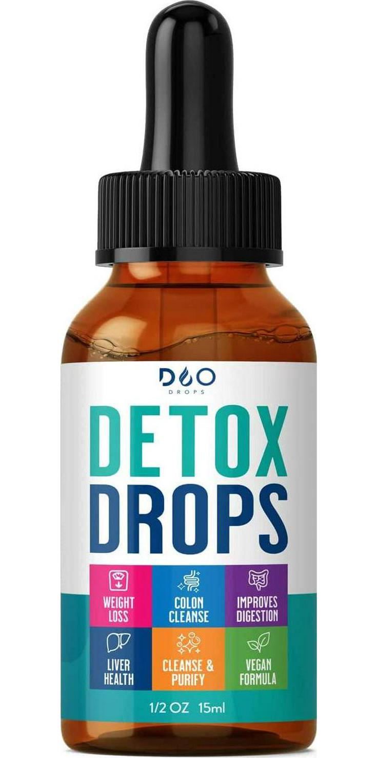 Detox Drops - 14 Day Cleanse for Colon and Digestion - Reduce Bloating, Liver and Kidney Detox, with Full Body Repair and Cleanse- for Men and Women