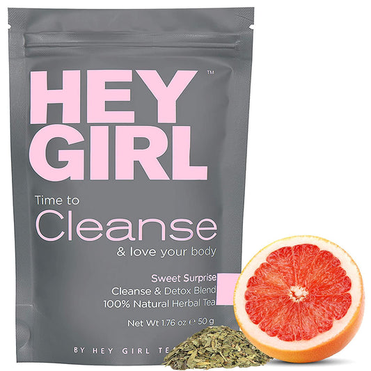 Detox Tea - Cleanse Herbal Tea Reduces Bloating and Helps Your Body Stay Regular - Keep Your Colon Happy and You Feeling Healthy with Hey Girl Tea