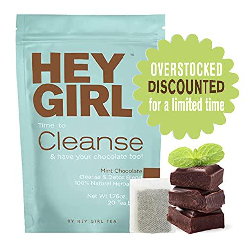 Detox Tea - Mint Chocolate Flavored Cleanse For Women With a Sweet Tooth - Herbal Tea to Reduces Bloating and Helps Your Body Stay Regular - Keep Your Colon Happy Healthy with Hey Girl Tea