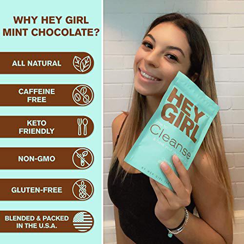 Detox Tea - Mint Chocolate Flavored Cleanse For Women With a Sweet Tooth - Herbal Tea to Reduces Bloating and Helps Your Body Stay Regular - Keep Your Colon Happy Healthy with Hey Girl Tea