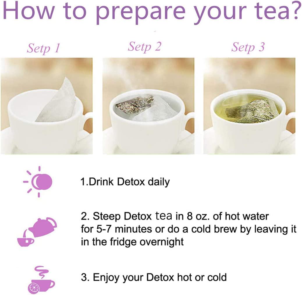 Detox Weight Loss Tea for Women, Gentle Detox Tea, 30 Day Skinny Tea for Slimming - Colon and Body Cleanse Detox Tea, Belly Fat