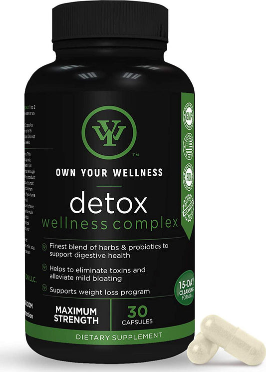 Detox Wellness Complex - Probiotics Dietary Supplement for Body Detox and Cleansing