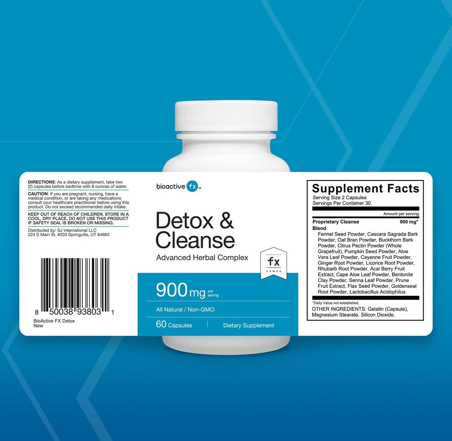 Detox and Cleanse Advanced Herbal Complex - Colon Cleanse Detox - Gently and Effectively Supports Optimized Metabolism, Healthy Bowel Movements, and Your Digestive System - 60 Capsules - 30 Day Supply