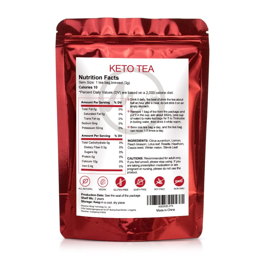 Detox tea for Weight Loss - Skinny Slimming Tea for Colon Cleanse and Belly Fat, Herbal Keto Weight Loss Tea Bags with MCT Oil for Weight Management - 30 Days