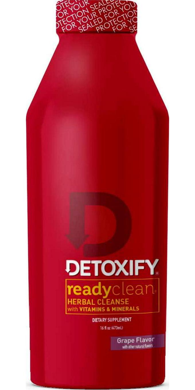 Detoxify Ready Clean Herbal Cleanse Grape Flavor 16 oz | Professionally Formulated Herbal Detox Drink | Enhanced with Milk Thistle Seed Extract and Burdock Root Extract