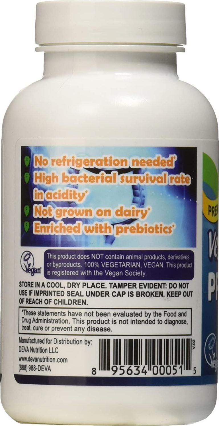 Deva Nutrition Vegan Probiotic Capsules, 90 Count