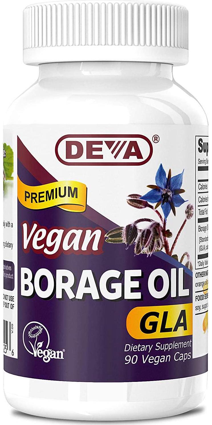 Deva Vegan Premium Borage Oil GLA 90 Vegan Caps