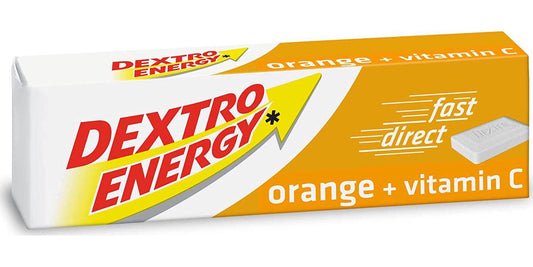 Dextro Energy Orange Glucose Tablets with Vitamin C, 47 g, 24 Packs, Energy Tablets, for a Quick Burst of Glucose