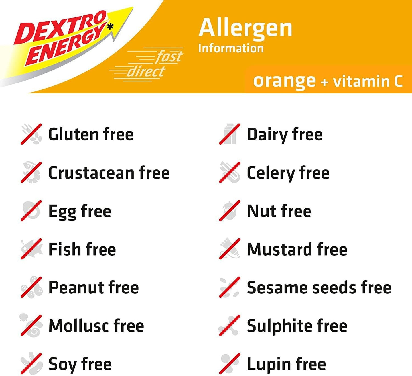 Dextro Energy Orange Glucose Tablets with Vitamin C, 47 g, 24 Packs, Energy Tablets, for a Quick Burst of Glucose