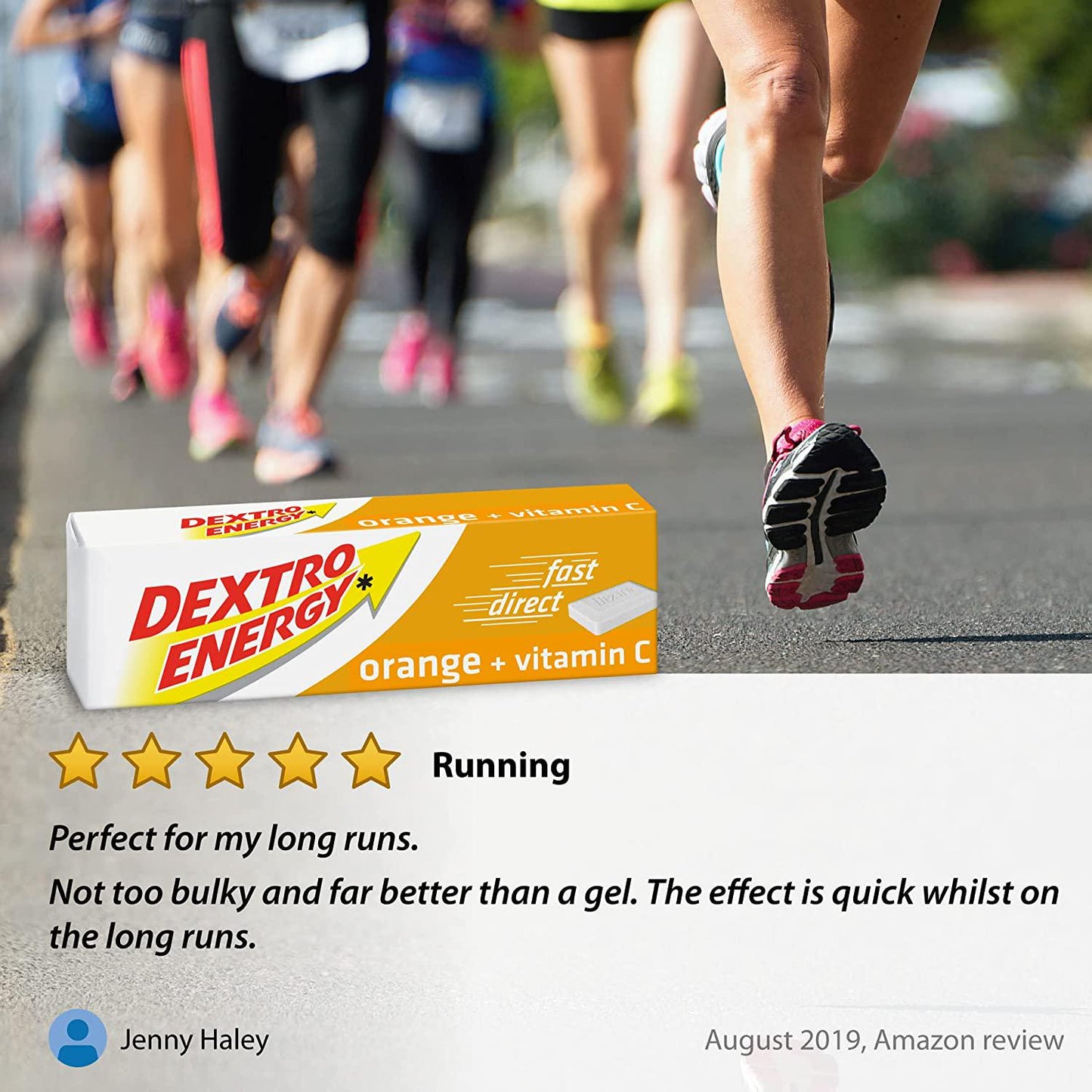 Dextro Energy Orange Glucose Tablets with Vitamin C, 47 g, 24 Packs, Energy Tablets, for a Quick Burst of Glucose