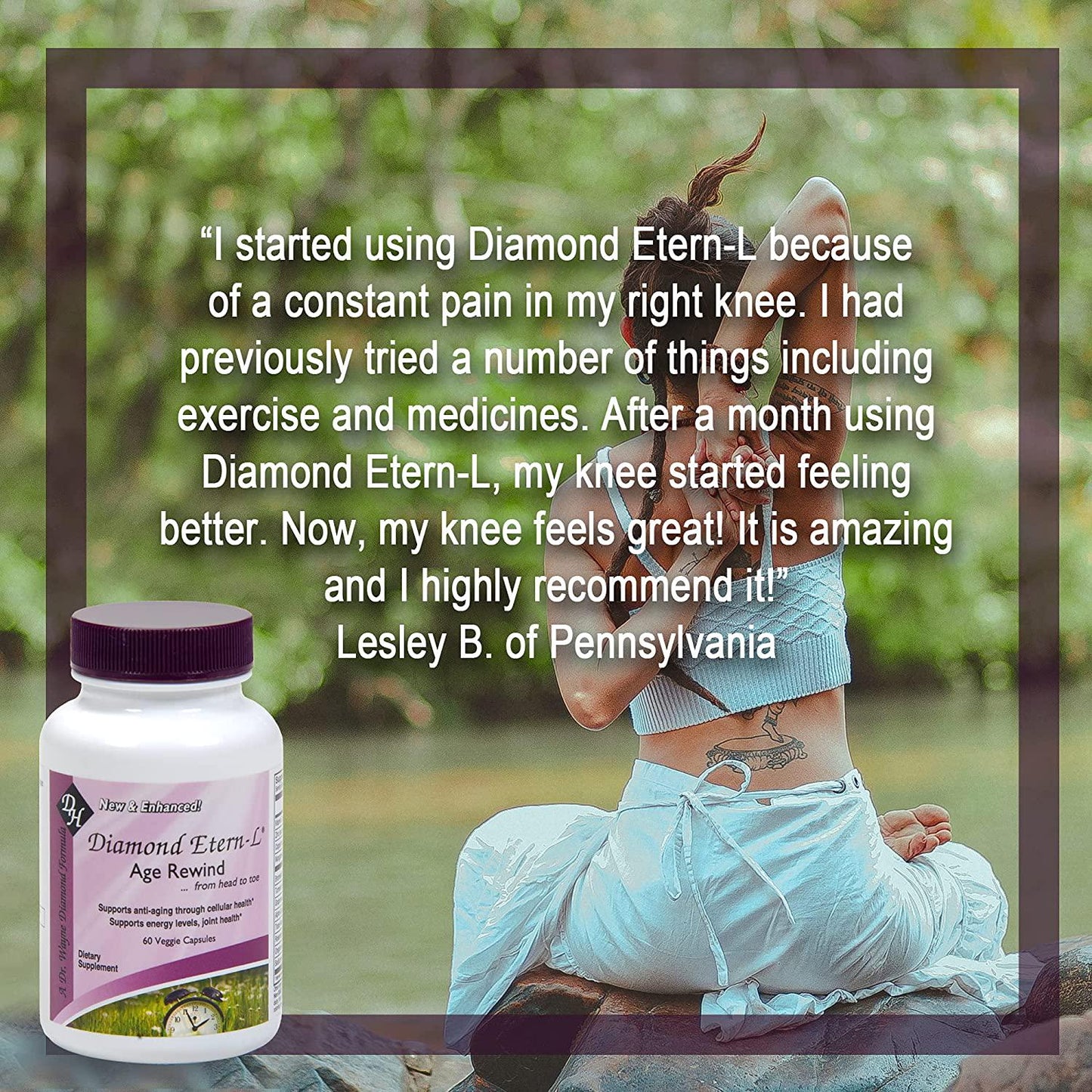 Diamond Etern-L Age Rewind – Anti-Aging Dietary Supplement – Supports Energy Levels and Joint Health – Non-GMO, Gluten Free, Vegan – 60 Capsules