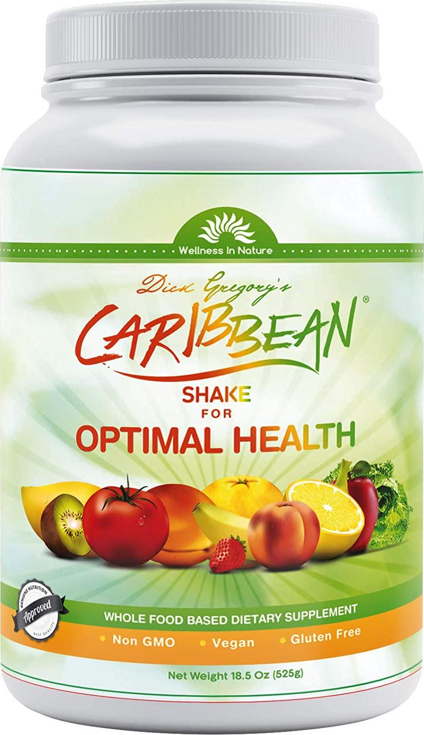 Dick Gregory's Caribbean Shake for Optimal Health Plant Based Protein Powder