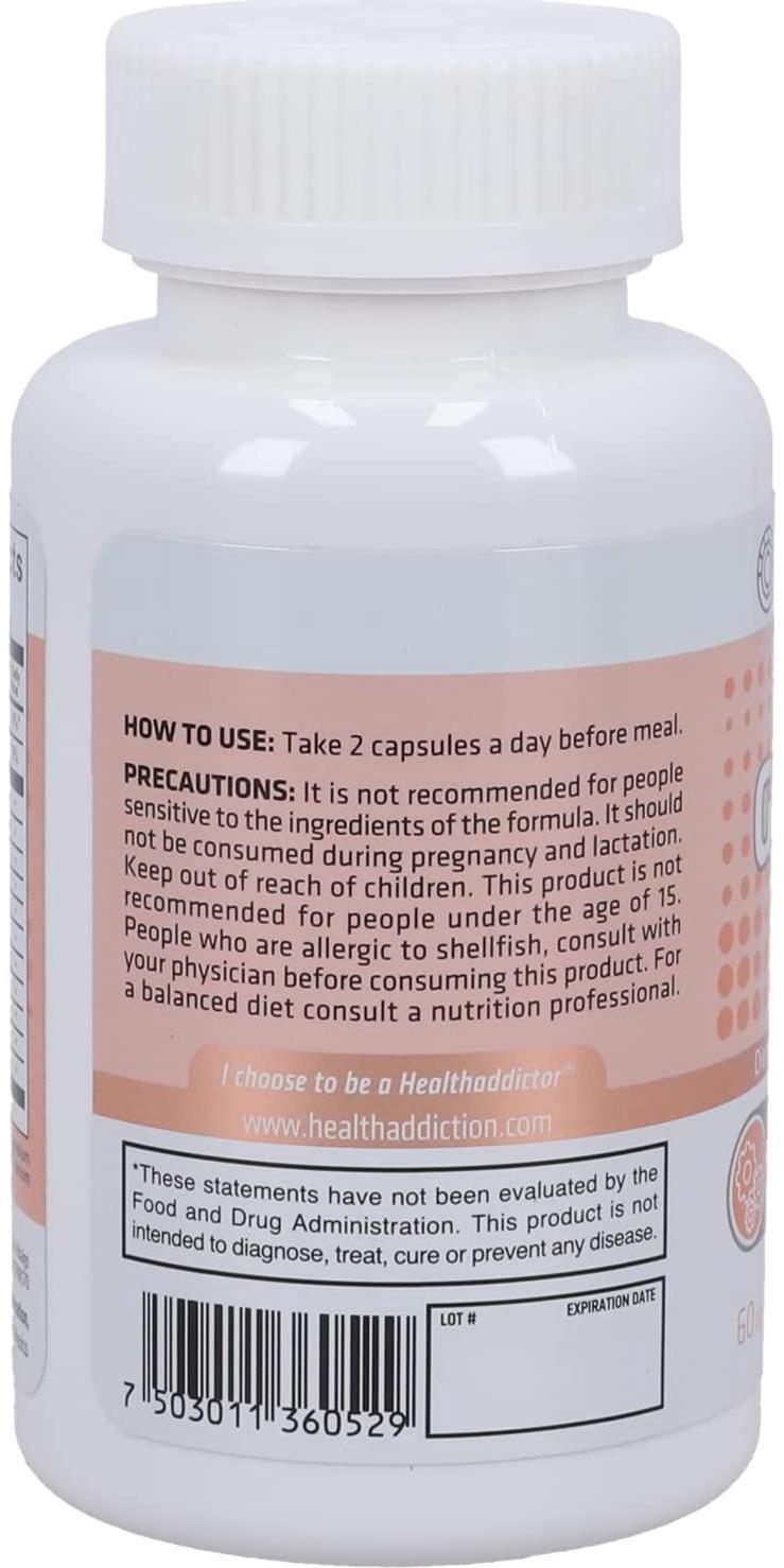 Dietary Supplement Gastro 360 Healthaddiction I Helps to Reduce Intestinal Inflammation, Gastritis, Colitis and Reflux I Acts As A Natural Antiacid I L Glutamine, Glucosamine, Chamomille I 60 Capsules
